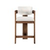 Meridian Furniture,Sacha Cream Velvet Stool - 3 of 4