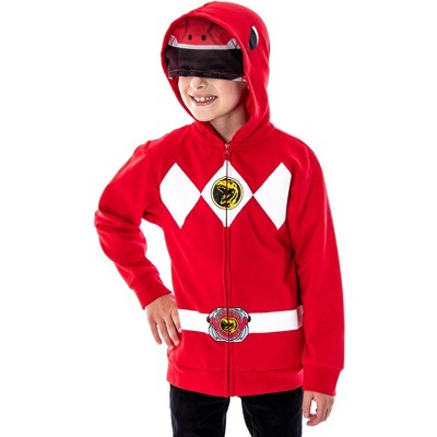 Seven Times Six The Power Rangers Boys Mesh Face Covering Full-Zip Costume Hoodie