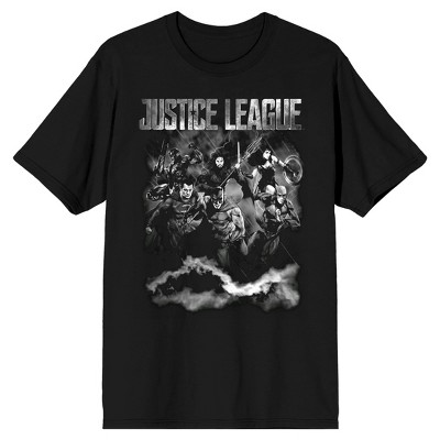 Justice League Mve Super Humans Super Heroes Men’s Black T-Shirt