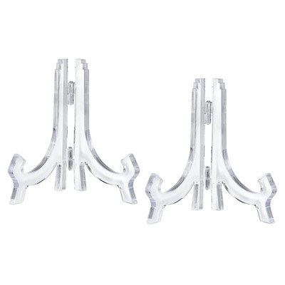 Unique Bargains Plastic Foldable Picture Frame Book Decorative Easels or Stands 2 Pcs