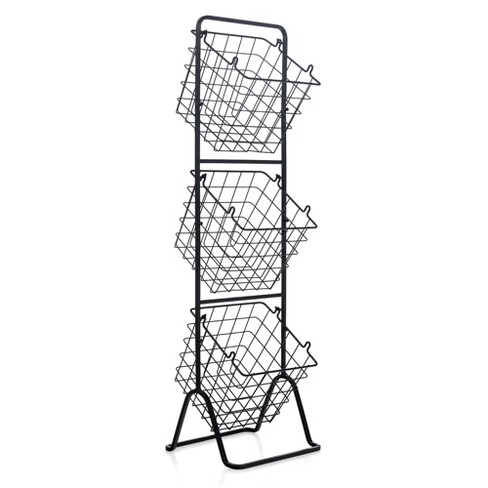 Costway 3-Tier Wire Fruit Basket Stand Kitchen Snack Vegetable Storage  Organizer