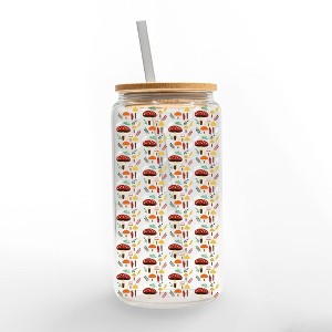 Creative Products Mushroom Pattern 16 oz. Glass Can Cup - 1 of 1