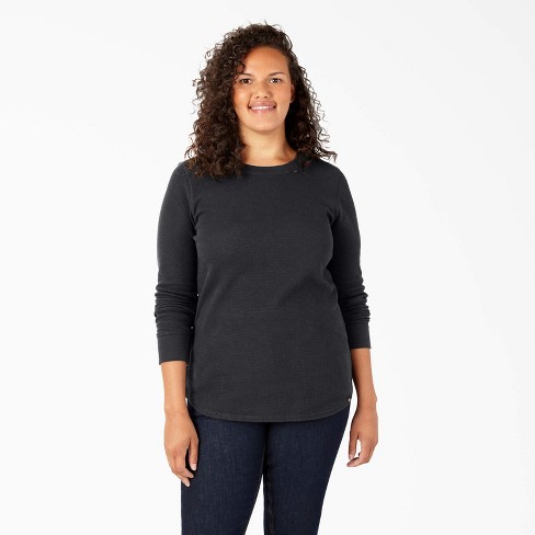 Dickies Women's Plus Long Sleeve Thermal Shirt, Oatmeal Heather (o2h), 3ps  : Target