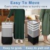 TIRAMISUBEST 80L Large Laundry Basket,Laundry Hamper with 4 Wheels,Collapsible Waterproof Clothes Basket,Freestanding Hamper with Handles(Gray) - 4 of 4