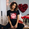Simply Sage Market Women's Checkered Heart Eyes Short Sleeve Graphic Tee - 2 of 4