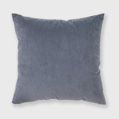 18 x18 Solid Ribbed Textured Square Throw Pillow Dusty Blue Freshmint Indoor Polyester Oeko tex Certified Zippered Target