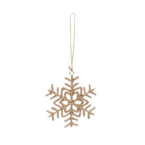 Gallerie Ii Jute Hexagonal Snowflake Ornament : Target