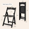 ADILE Wooden Dining Chairs Set of 4, Padded Foldable Chairs w/Backrest, Black - 3 of 3