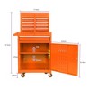 NicBex Detachable 5-Drawer Rolling Tool Chest Mobile Tool Cart with Cabinet and Adjustable Shelf for Garage - 2 of 4