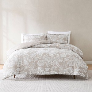 Lush Décor Bali Tropical Leaves Gauze Jacquard Duvet Cover - 1 of 4