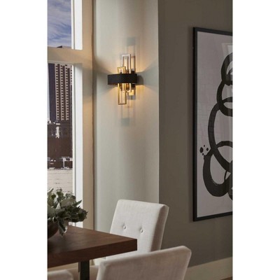 Adagio Black and Silver Two-Light Wall Sconce