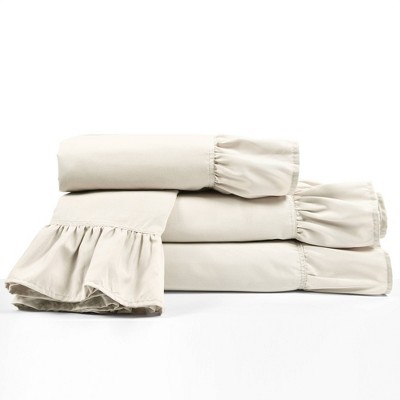 Reyna Ruffle Sheet Set White 6Pc Queen – Rustic Tuesday