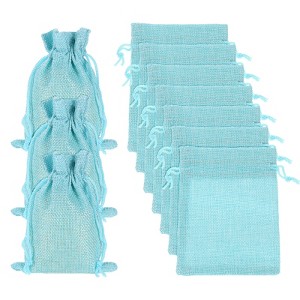 Unique Bargains Cotton Linen Burlap Bags with Drawstring 20 Pcs - 1 of 4