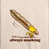 Women's - Peanuts - Always Snacking Lightweight French Terry Wide Neck Long Sleeve Shirt - 2 of 4