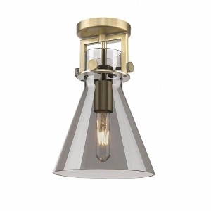 Newton Cone - 1 Light Flush Mount In Industrial Style-12 Inches Tall and 8 Inches Wide - 1 of 1