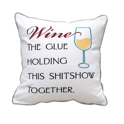 RightSide Designs Wine Inspirations Indoor/Outdoor Throw Pillow
