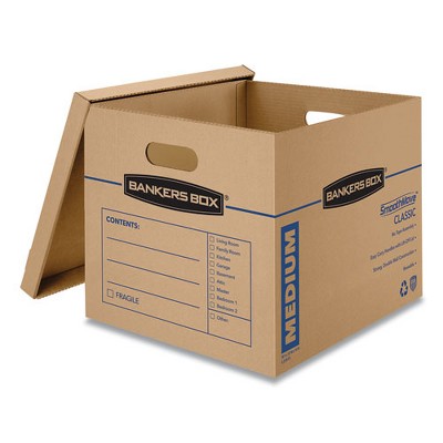 Medium Kraft Corrugated Cardboard Moving Box with Lift-Off Lid