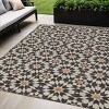 Charcoal Silver And Copper Floral Medallion Washable Indoor Outdoor Area Rug - 2 of 4