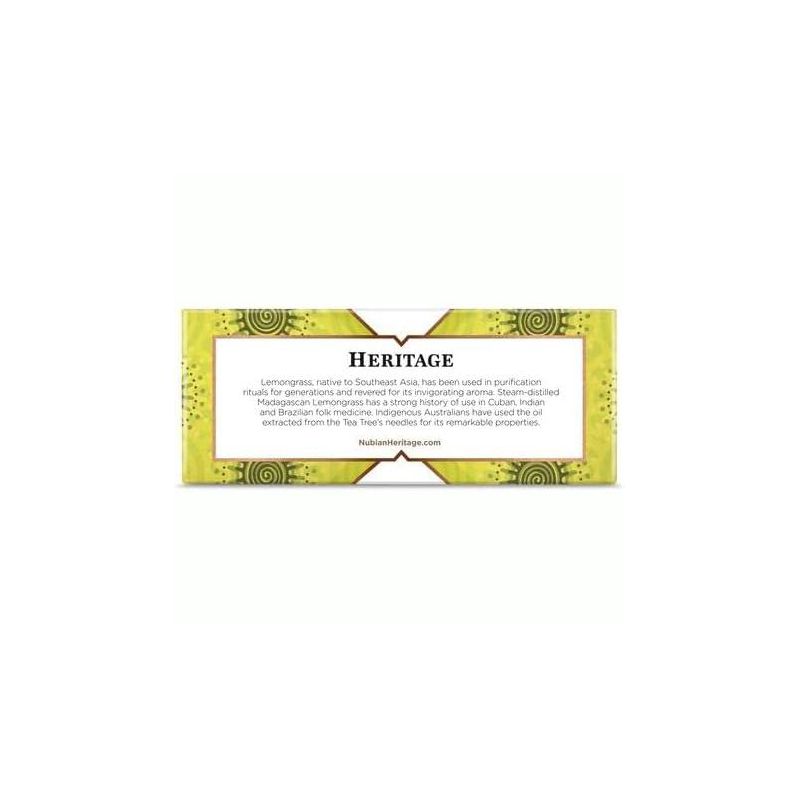 Nubian Heritage Brightening and Refreshing Lemongrass and Tea Tree Bar Soap - 5 oz, 4 of 6