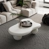 40"W Cloud Shaped Coffee Table With 3 Ball Legs,Coffee Table Unique,Irregular Abstract Console Table,Living Room Furniture- Maison Boucle - 4 of 4