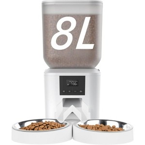 Automatic Dog Cat Feeder, Large Capacity Food Dispenser with Timer and LCD Screen - 1 of 4