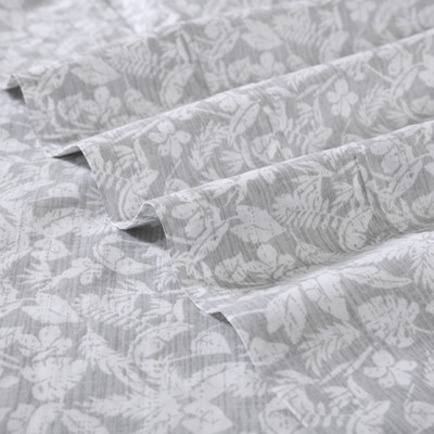 Koya Bay Gray King Cotton Percale Sheet Set