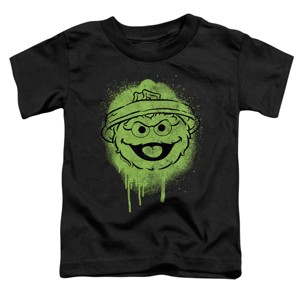 Toddler Boys' Sesame Street Oscar The Grouch Graffiti Spray Face T-Shirt - 1 of 3