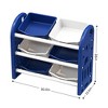 Kids Toy Organizer with 6 Removable Bins, Multi-Functional Storage Shelf for Playroom Nursery, Child Safe HDPE Material, Open Design for Easy Access - 2 of 4
