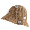 Anna-Kaci Women's Bucket Hats Flower Crochet Pattern Papyrus Fisherman Cap - 2 of 4