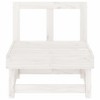 vidaXL Garden Middle Sofa White Solid Pine Wood Medium Modular - 4 of 4