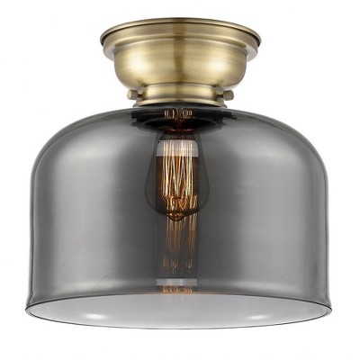 Bell - 1 Light Flush Mount In Industrial Style-9.4 Inches Tall and 12 Inches Wide