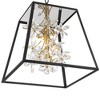 Possini Euro Design Carrine 15 3/4" Modern Pendant Chandelier Ceiling Light Fixture Dining Room Over Table Hanging 5-Light LED Black Gold Finish - 3 of 4