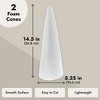 Bright Creations 2 Pack Foam Cones - Arts and Crafts Supplies, DIY Handmade Gnomes, Christmas Tree Decor, 5.25x14.5" - 4 of 4