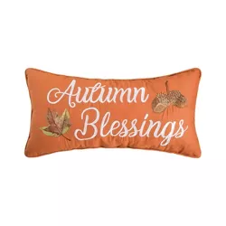 C&F Home 12" x 24" Autumn Blessings Embroidered Fall Throw Pillow