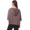 Rekucci Soft Stretch Cropped Loungewear Hoodie for Women - 3 of 4