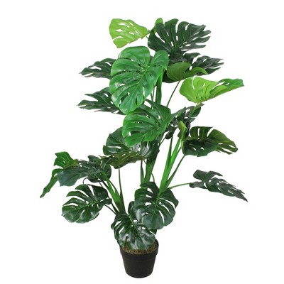 Northlight 4' Green Artificial Monstera Potted Plant