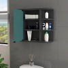 Vynxaria Medicine Cabinet With Six Shelves, Mirror Cabinet£¬Black - 2 of 4