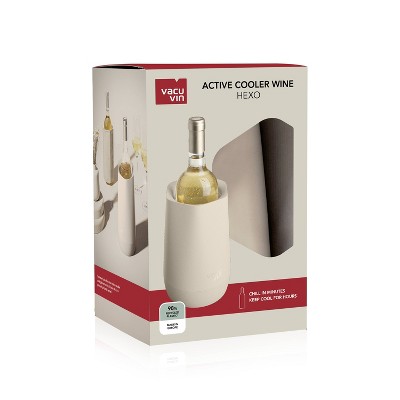 thumbnail image 2 of Vacu Vin Wine Cooler Hexo - Sand - Modern Active Wine Bottle Chiller 2 of 12