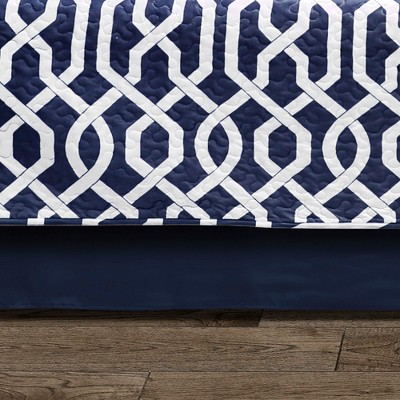 Navy and White Trellis 6-Piece Cotton Daybed Cover Set