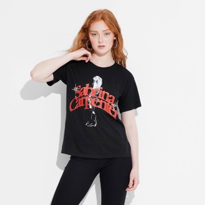 Women's Sabrina Carpenter Short Sleeve Graphic T-Shirt - Black - 1 of 3
