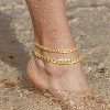14K Gold/Silver Plated Stackable Chunky Cuban Link Chain Anklet Bracelet Set Non Tarnish - 3 of 4