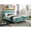 Omax Decor,Julia Wood and Fabric Upholstered Queen Platform Bed - 3 of 4