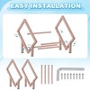 Unique Bargains Stainless Steel Magazine CD Storage Desk Decorative Bookshelf - 4 of 4