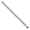 Black Bow Jewelry Men's Stainless Steel and Black Rubber Cross 8.5 Inch Bracelet - 2 of 4