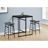 Vynxaria 32" Rectangular Counter Height Dining Table in Grey Laminate & White Metal - 4 of 4