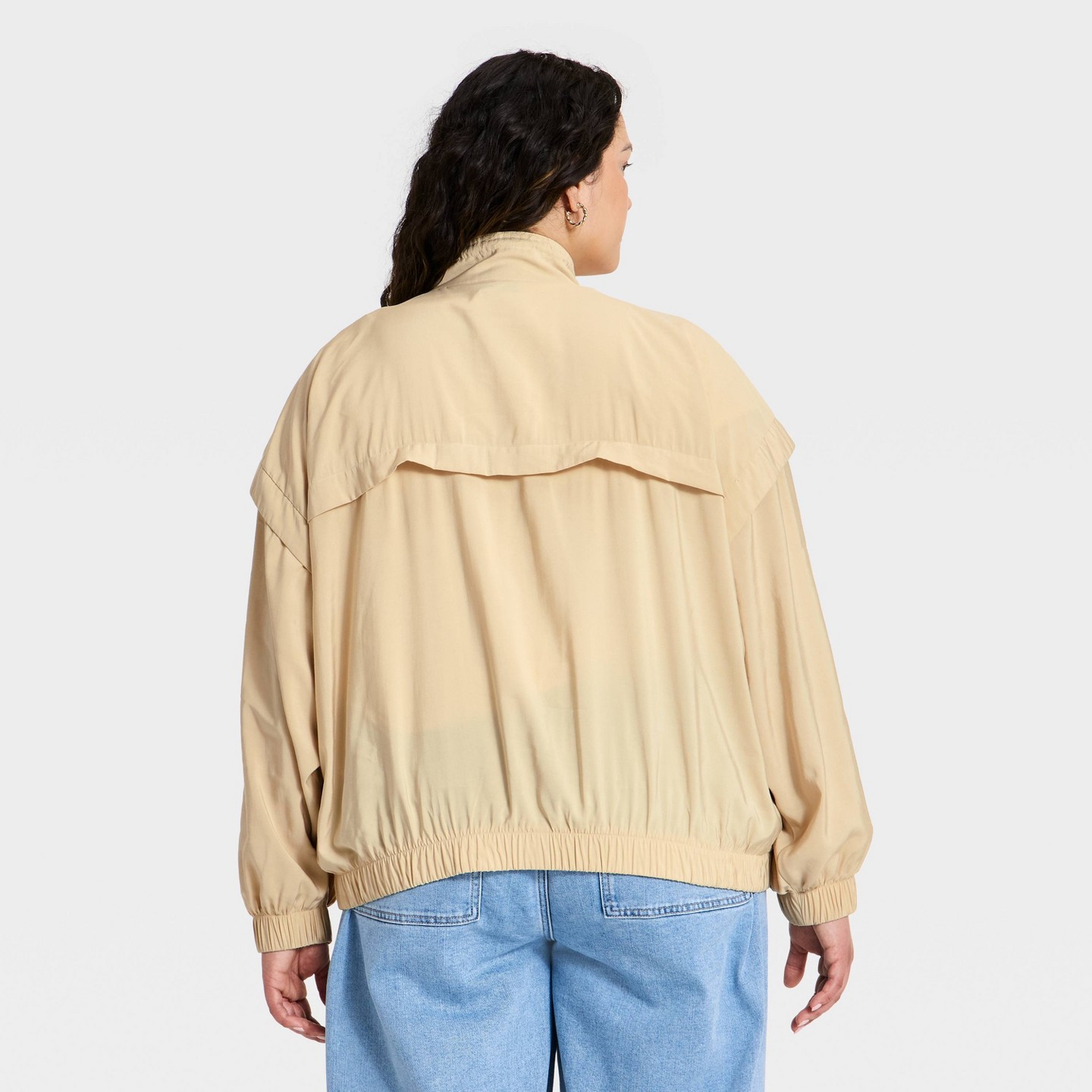 Женские куртки Ava & Viv Full Zip Wind Breaker Jacket - Ava & Viv™ Tan XXL — фото 2
