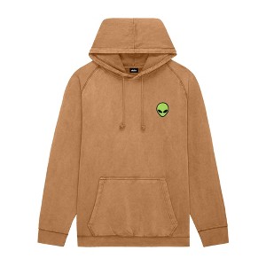 Dalix Alien Embroidery Washed Hoodie Sweatshirt Hoodie Fleece Relaxed Fit Lounge Mens - 1 of 4