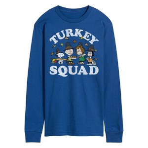 Men's - Peanuts - Turkey Squad Long Sleeve Graphic T-Shirt - 1 of 4