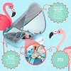 Mambobaby Trendy Voyager Baby Pool Float with Canopy Novelty Float - Blue Flamingo - 3 of 4