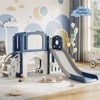 8-in-1 Toddler Slide and Climber Playset with Basketball Hoop, Tunnel, Rocking Toy, Telescope & Storage Space - 4 of 4